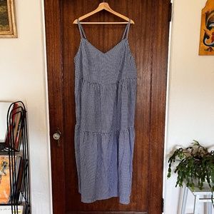 Old Navy Tiered Gingham Maxi Cami Dress